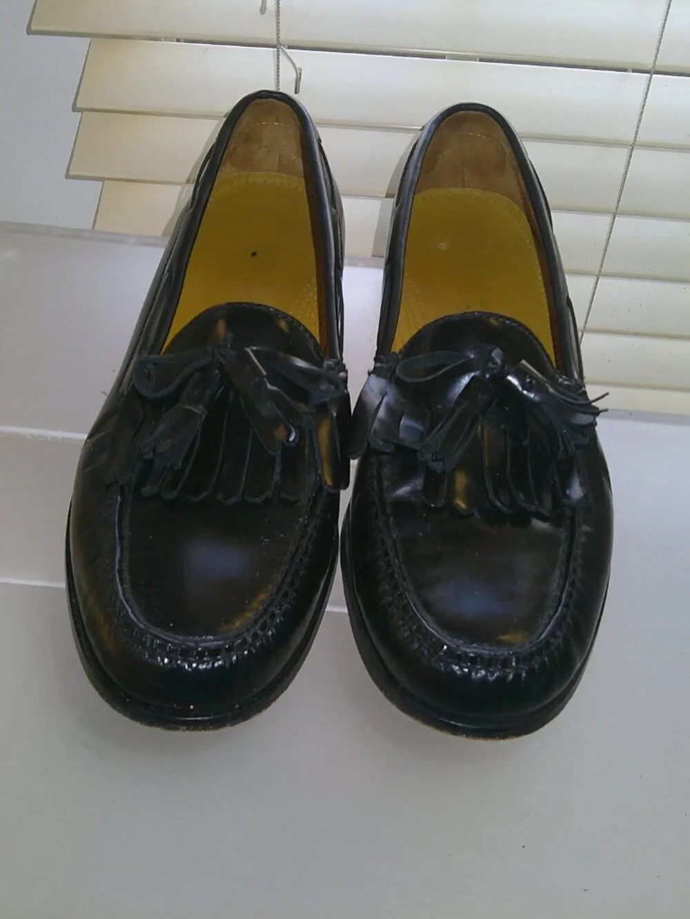 Cole Haan Tassel Loafers 11D Black Leather Classic Dress Slip On Business Casual